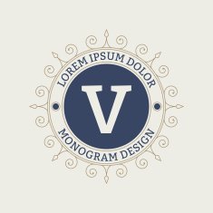 Vector illustration Luxury design monograms N6