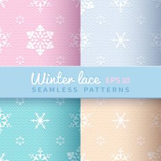 Collection of light vintage winter seamless N2