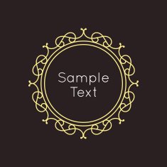 Art Deco geometric outline Monogram and Logo design element