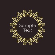 Art Deco geometric outline Monogram and Logo design element N3