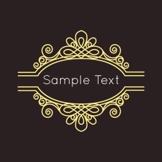 Art Deco geometric outline Monogram and Logo design element N5