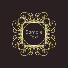 Art Deco geometric outline Monogram and Logo design element N6