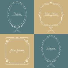 Collection of four stylish elegant frame N5