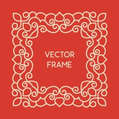 Vintage Floral Frame N72