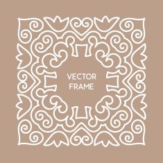 Vintage Floral Frame N79