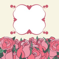 Frame with roses N13