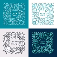 Vintage floral frame collection N15