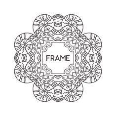 Vintage Floral Frame N93