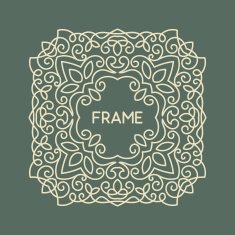 Vintage Floral Frame N102