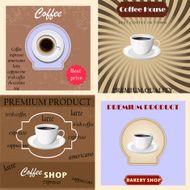 vector set for a menu with coffee mug