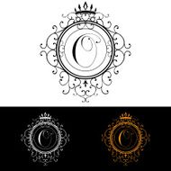 Letter O Luxury Logo template flourishes calligraphic Business sign identity