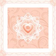 Ornamental frame with heart Decorative element to the Valentines day N2