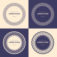 Vector set abstract frames logo templates line style N30