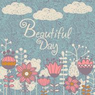 Vector card - Beautiful day N2