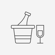 champagne line icon N56