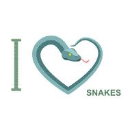 I love snakes Ð«ymbol of heart snake