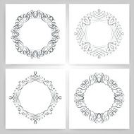 round calligraphic frame monogram