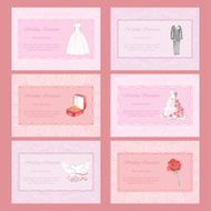 Wedding Invitations Set with hand drawn watercolor elements