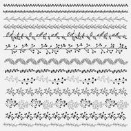 Hand drawn design floral borders N2