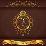 Letter E Luxury Logo template vector illustration