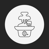 chocolate fountain line icon N4