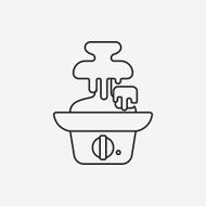 chocolate fountain line icon N5