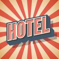 Retro poster Hotel Label Vector illustration