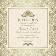 Baroque invitation gold and beige N2