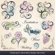 calligraphic decorative design elements N2