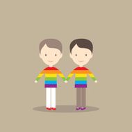 Gay couple illustration