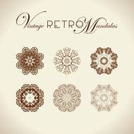 Vintage retro mandala design