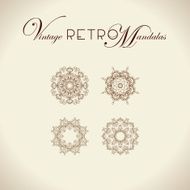 Vintage retro mandala design N2