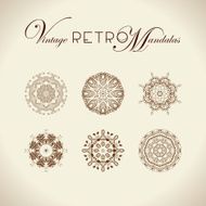 Vintage retro mandala design N3