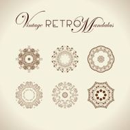 Vintage retro mandala design N4