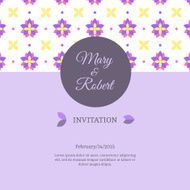 Invitation card with floral seamless pattern N2