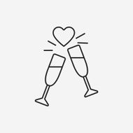 champagne line icon N68