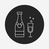 champagne line icon N73