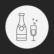 champagne line icon N75