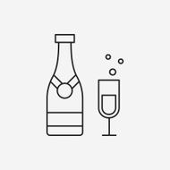 champagne line icon N76