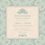 Baroque invitation blue and beige N9