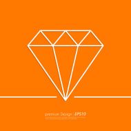 Stock Vector Linear icon diamond Flat design N2