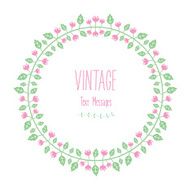 Vintage Flowers Wreath N3