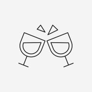 champagne line icon N80