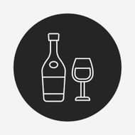 champagne line icon N84