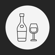 champagne line icon N86