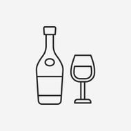 champagne line icon N87