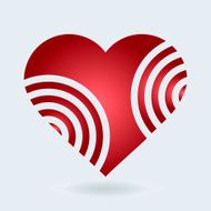 Abstract red heart - vector illustration