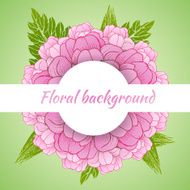 Gift card design with floral bouquet