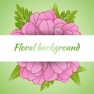 Gift card design with floral bouquet N3