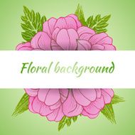 Gift card design with floral bouquet N8